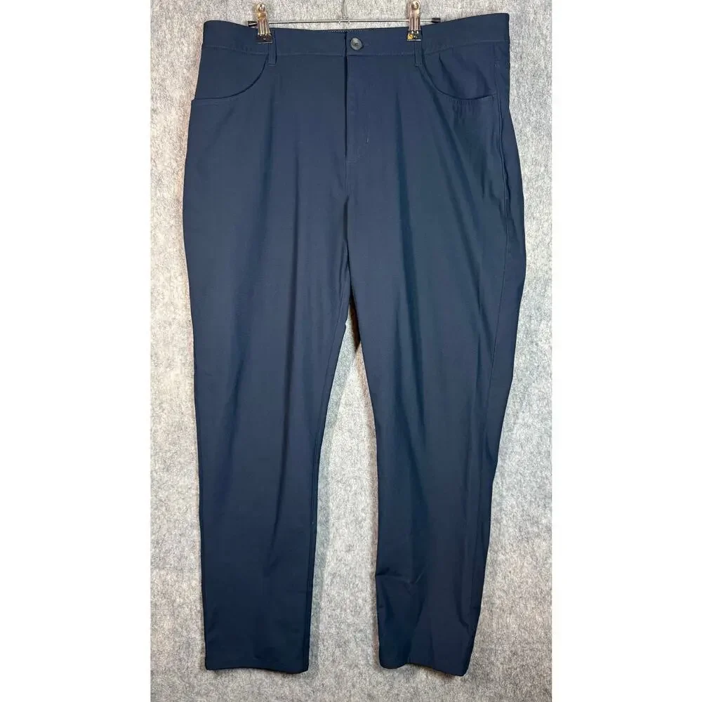 Vuori Pants Mens Meta Athletic Slim Chino Navy Blue 36x31 Stretch Golf V4009